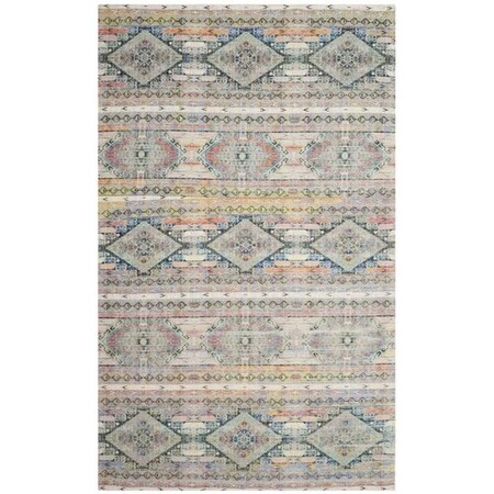Safavieh Saffron Small Rectangle Area Rug, Cream and Blue - 4 x 6 ft. SFN567A-4